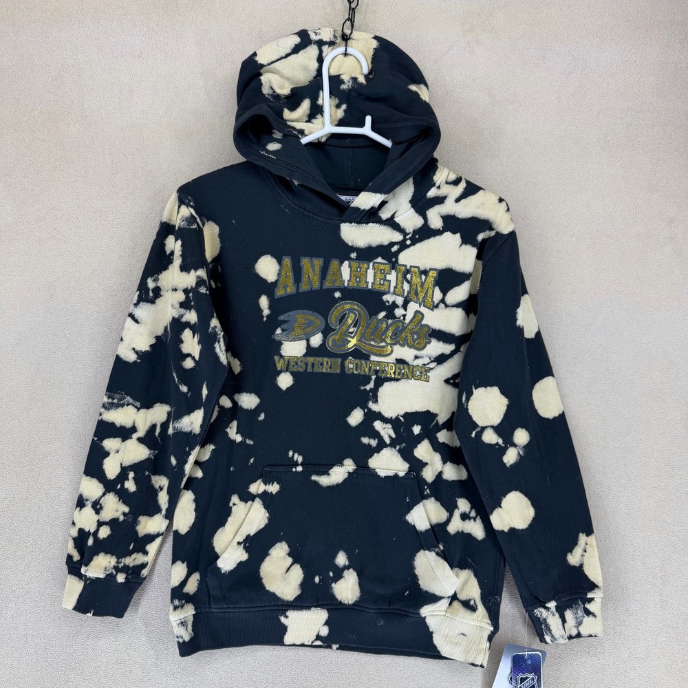 Youth Anaheim Ducks‎ Western Conference Bleached Hoodie Size L 14 16 NHL